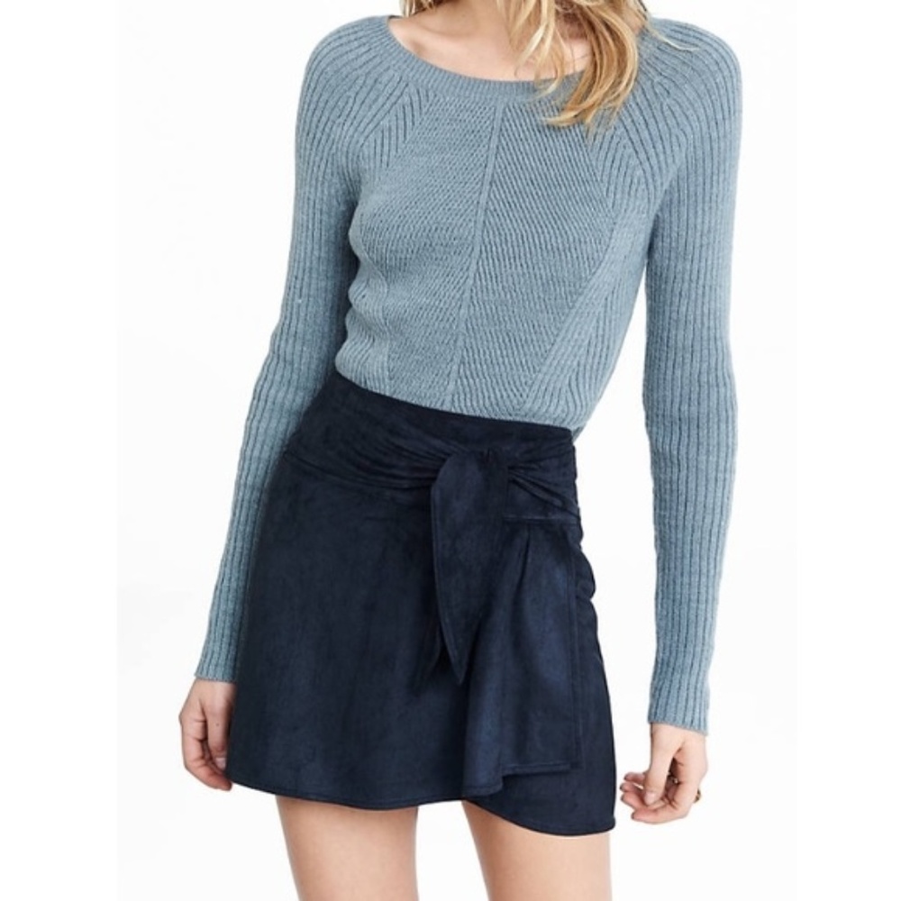 SALE! NWT EXPRESS Faux Suede Wrap Tie Waist Skirt